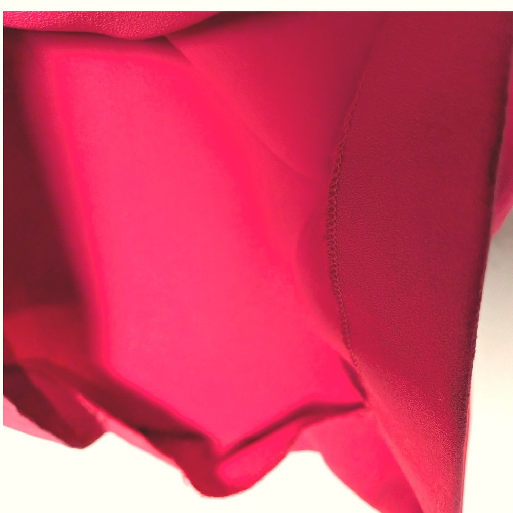 Alice + Olivia Red Wide-Leg Dress Pants Long Inseam 35" Crepe Trousers Sz 14 - Picture 6 of 9